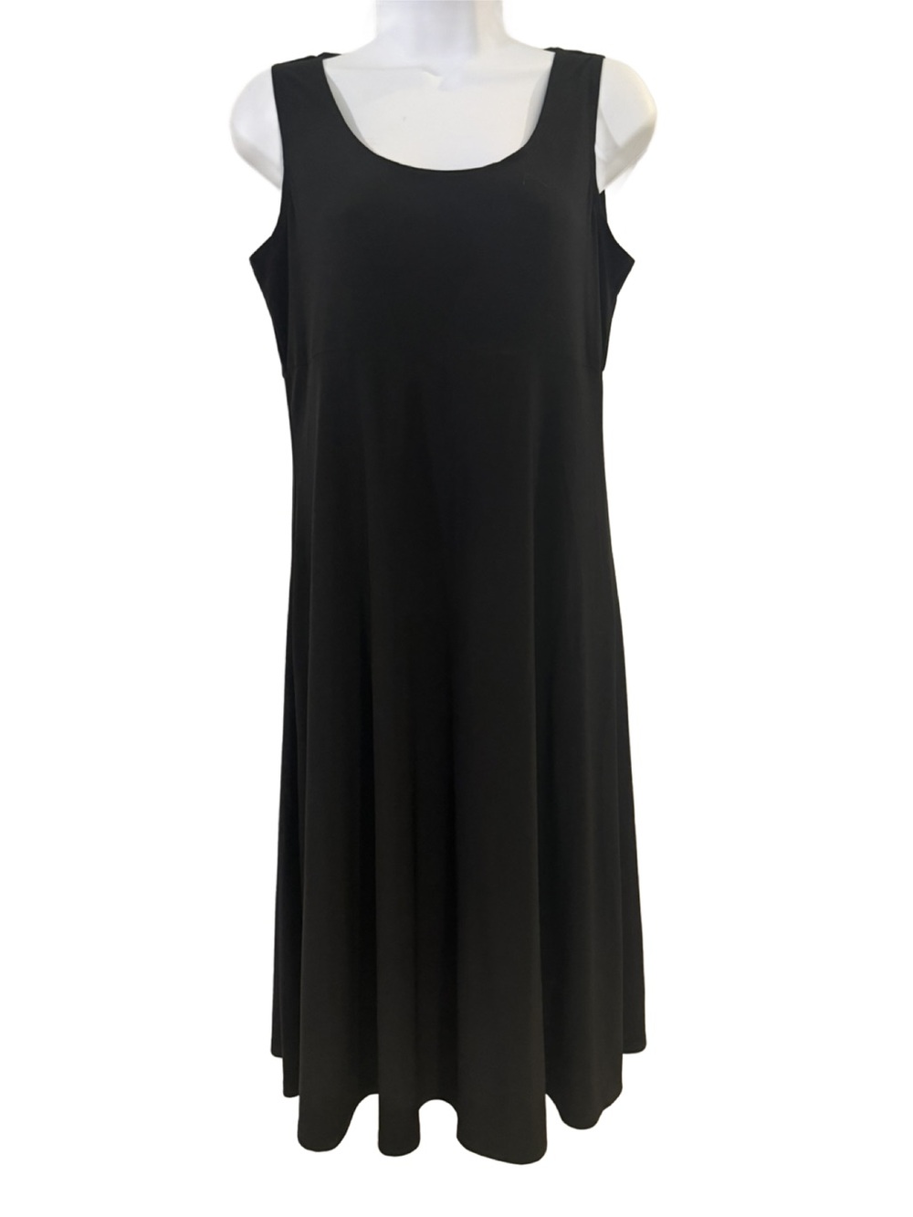 Sleeveless Black Midi Dress by R&K - Classic Everyday Fit. 10P - Picture 2 of 8